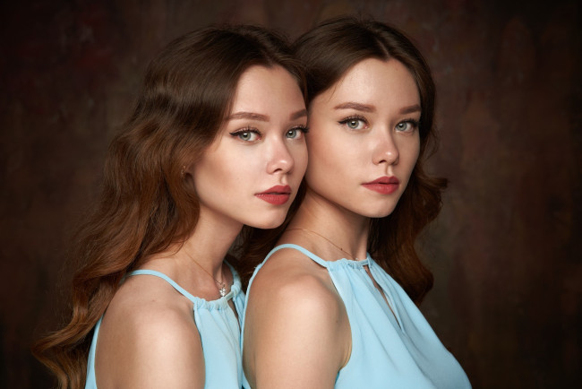 Обои картинки фото ольга гермогенова,  мила гермогенова, девушки, - группа девушек, близнецы