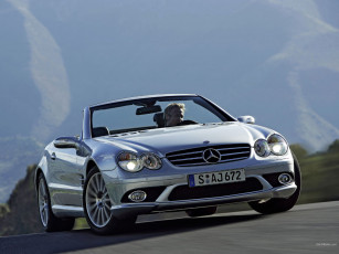 Картинка mercedes benz sl 55 amg автомобили