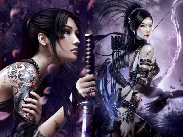 Обои картинки фото фэнтези, девушки