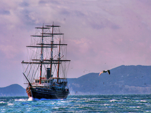 Обои картинки фото корабли, рисованные