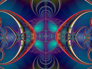 Картинка 3д графика fractal фракталы фон узор