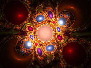 Картинка 3д графика fractal фракталы узор