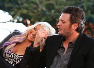 Картинка blake shelton christina aguilera разное знаменитости кристина агилера блэйк шелтон