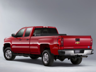 Картинка автомобили chevrolet 2014 cab 2500 hd bi-fuel double silverado красный