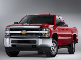 Картинка автомобили chevrolet silverado 2500 hd bi-fuel double cab 2014 красный