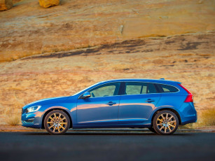 Картинка автомобили volvo t5 v60 синий 2014г us-spec