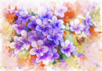 Картинка рисованные цветы