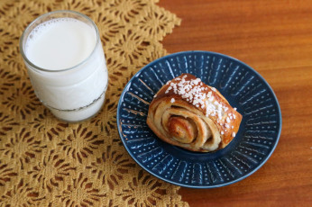 Картинка еда хлеб +выпечка булочка молоко