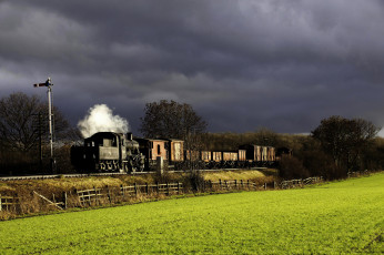 Картинка техника паровозы локомотив поезда рельсы