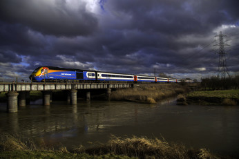 Картинка техника поезда локомотив рельсы