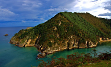 Картинка испания+кантабрия природа побережье скалы море испания кантабрия