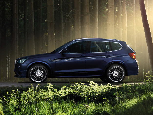 Обои картинки фото автомобили, bmw, bi-turbo, alpina, xd3, f25, 2013г, синий