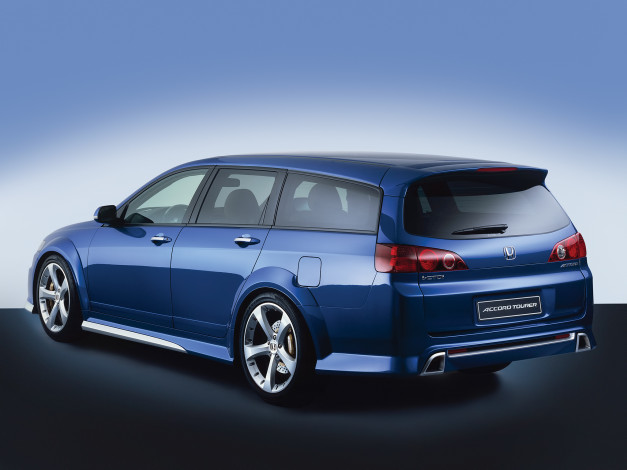 Обои картинки фото автомобили, honda, синий, 2003, cm, study, model, sports, diesel, tourer, accord