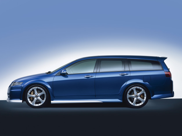 Обои картинки фото автомобили, honda, sports, 2003, diesel, синий, cm, study, model, tourer, accord