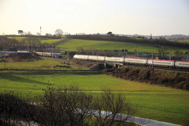 Обои картинки фото техника, поезда, локомотив, рельсы