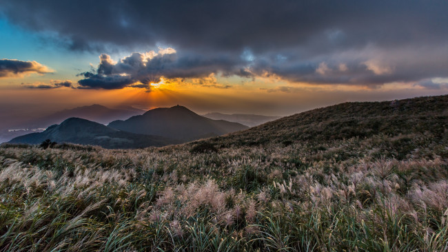 Обои картинки фото природа, восходы, закаты, заря, солнце