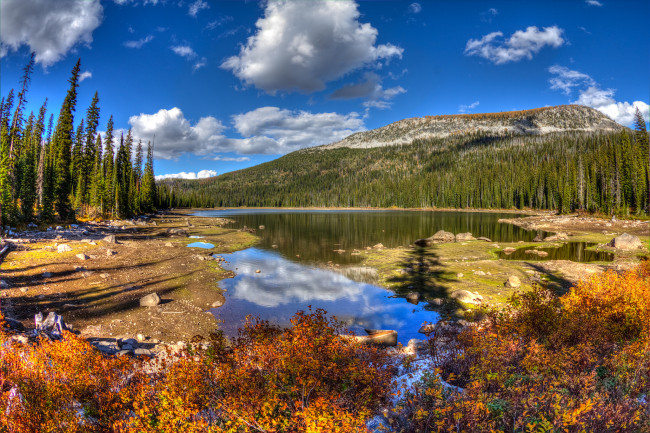 Обои картинки фото природа, реки, озера, река, лес, горы