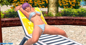 Картинка 3д+графика аниме+ anime фон взгляд девушка шезлонг