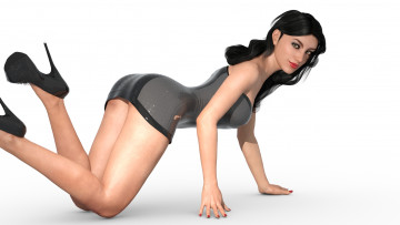 Картинка 3д+графика люди+ people фон девушка взгляд