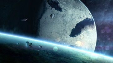 Картинка космос арт планета галактика вселенная