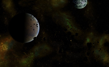 Картинка космос арт планеты звезды вселенная галактика