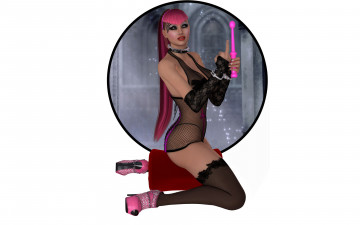 Картинка 3д+графика фантазия+ fantasy тату чулки фон девушка