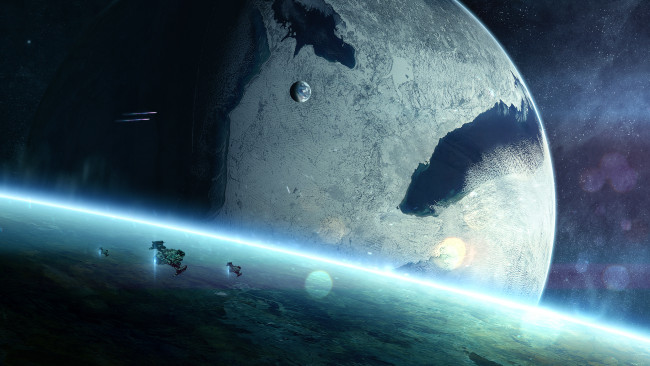 Обои картинки фото космос, арт, планета, галактика, вселенная