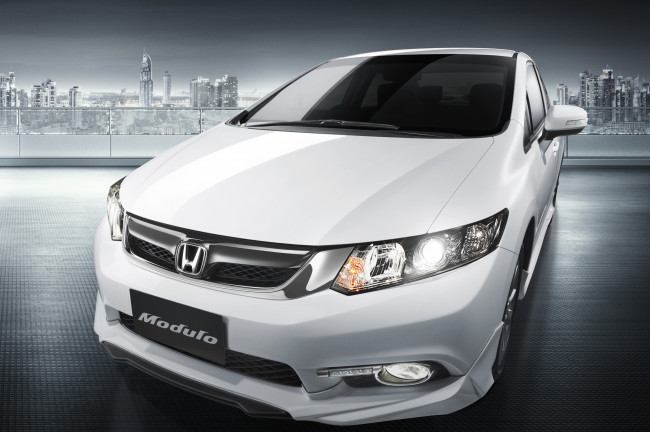 Обои картинки фото автомобили, honda, modulo, civic, sedan, th-spec