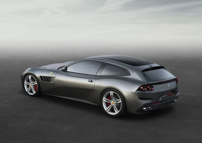Обои картинки фото автомобили, ferrari, темный, 2016г, gtc4lusso