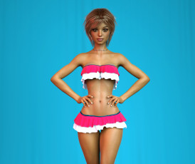 Картинка 3д+графика люди+ people фон взгляд девушка