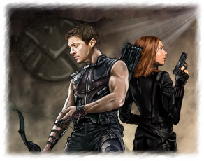 Картинка рисованное кино оружие униформа фон девушка мужчина