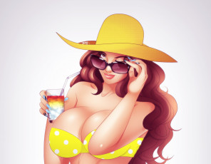 Картинка векторная+графика девушки+ girls взгляд девушка фон