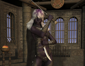 Картинка 3д+графика эльфы+ elves фон взгляд эльфийка