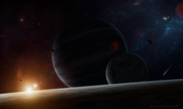 Картинка космос арт планеты звезды галактика вселенная