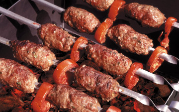 Картинка еда шашлык +барбекю кебаб шампуры