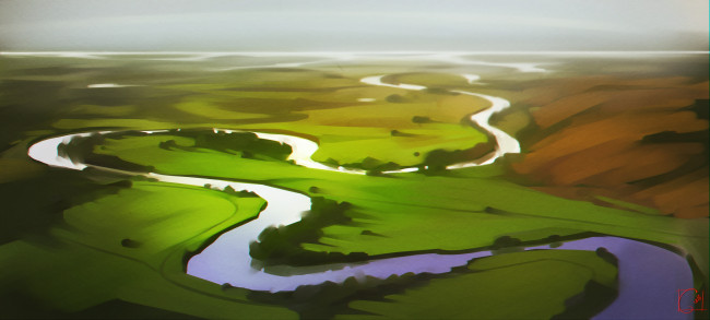 Обои картинки фото рисованное, природа, пейзаж