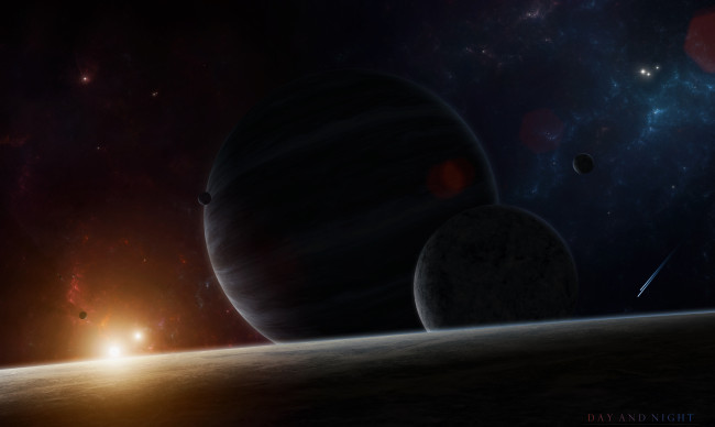 Обои картинки фото космос, арт, планеты, звезды, галактика, вселенная