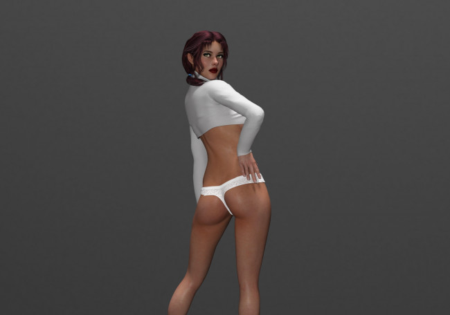 Обои картинки фото 3д графика, люди , people, девушка, взгляд, фон