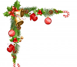 обоя праздничные, векторная графика , новый год, ветки, шары