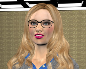 Картинка 3д+графика портрет+ portraits взгляд девушка фон