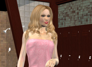 Картинка 3д+графика люди+ people девушка взгляд фон