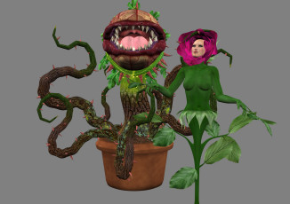 Картинка 3д+графика существа+ creatures девушка взгляд фон