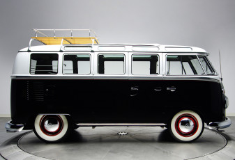 обоя volkswagen t1 deluxe samba bus 1964, автомобили, volkswagen, 1964, bus, samba, deluxe, t1