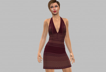 Картинка 3д+графика люди+ people взгляд фон девушка