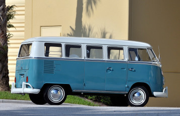 обоя volkswagen t1 deluxe bus 1963, автомобили, volkswagen, bus, deluxe, t1, 1963
