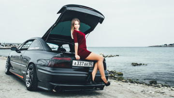 Картинка автомобили -авто+с+девушками opel calibra