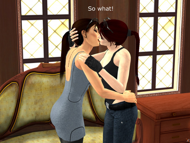 Обои картинки фото 3д графика, люди , people, девушки, взгляд, фон