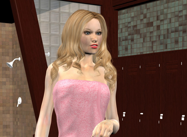 Обои картинки фото 3д графика, люди , people, девушка, взгляд, фон