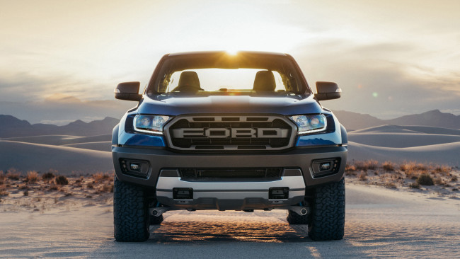 Обои картинки фото ford ranger raptor , 2019, автомобили, ford, ranger, front, view, raptor, форд, пикап, передок