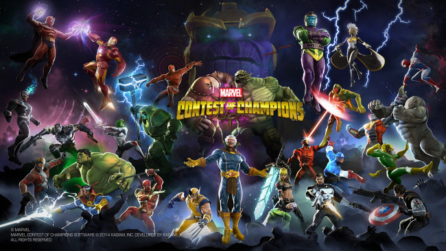 Обои картинки фото marvel,  contest of champions, видео игры, contest, of, champions, файтинг, action